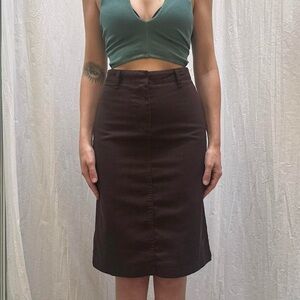 Dickies Brown Pencil Skirt Vintage Y2K